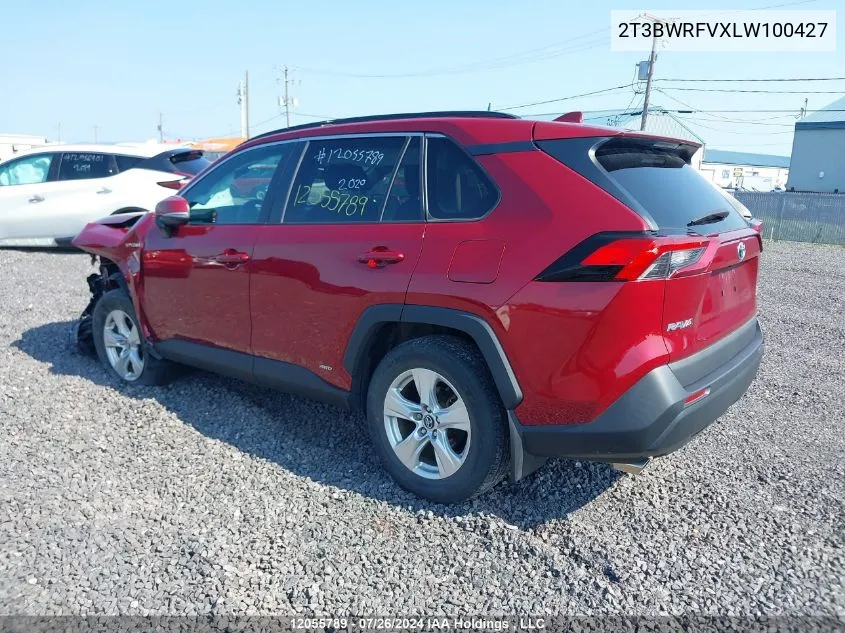 2020 Toyota Rav4 VIN: 2T3BWRFVXLW100427 Lot: 12055789