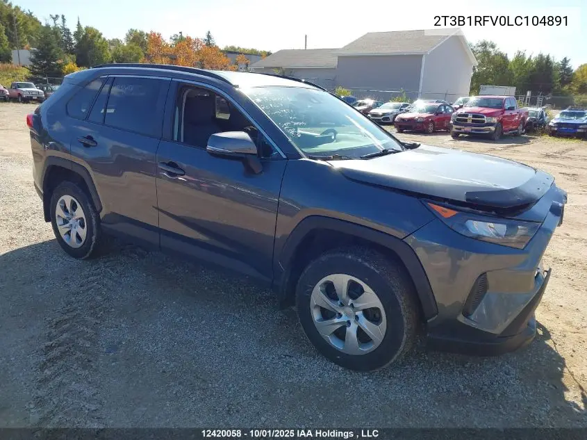 2T3B1RFV0LC104891 2020 Toyota Rav4 Le
