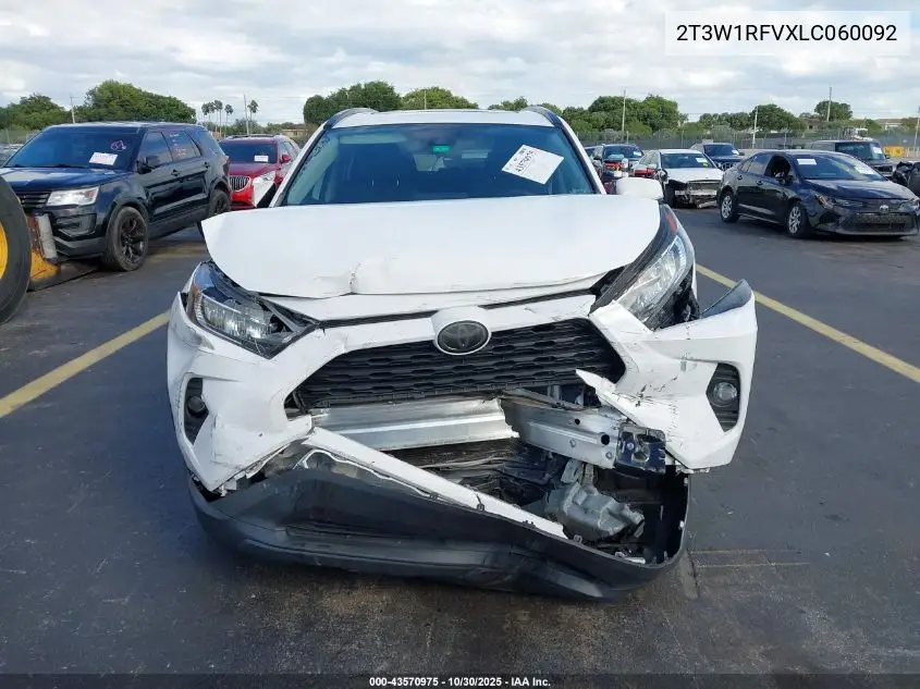 2T3W1RFVXLC060092 2020 Toyota Rav4 Xle