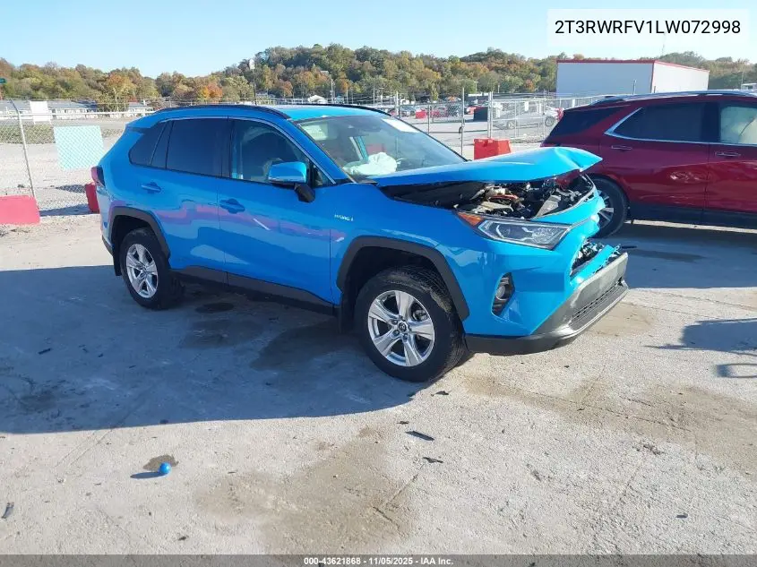 2T3RWRFV1LW072998 2020 Toyota Rav4 Hybrid Xle