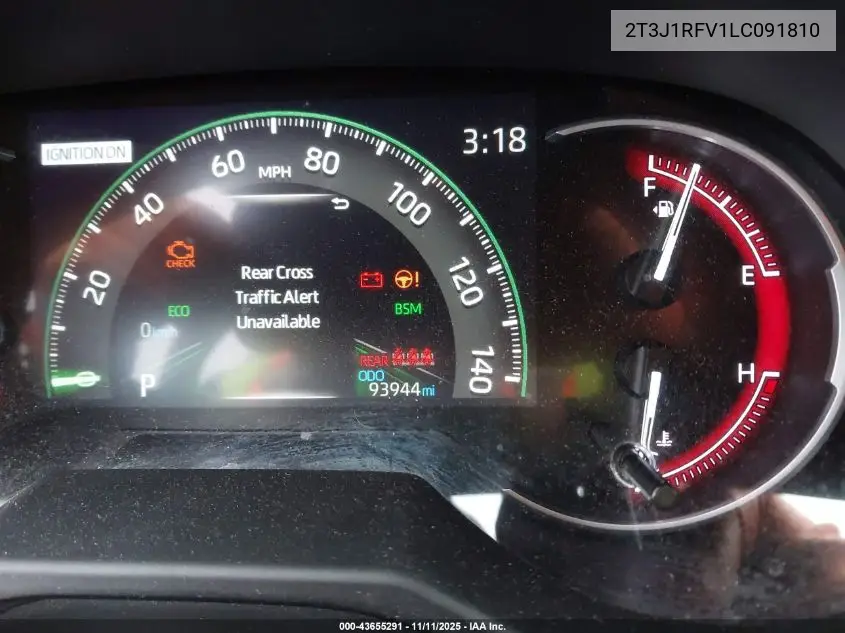 2T3J1RFV1LC091810 2020 Toyota Rav4 Adventure