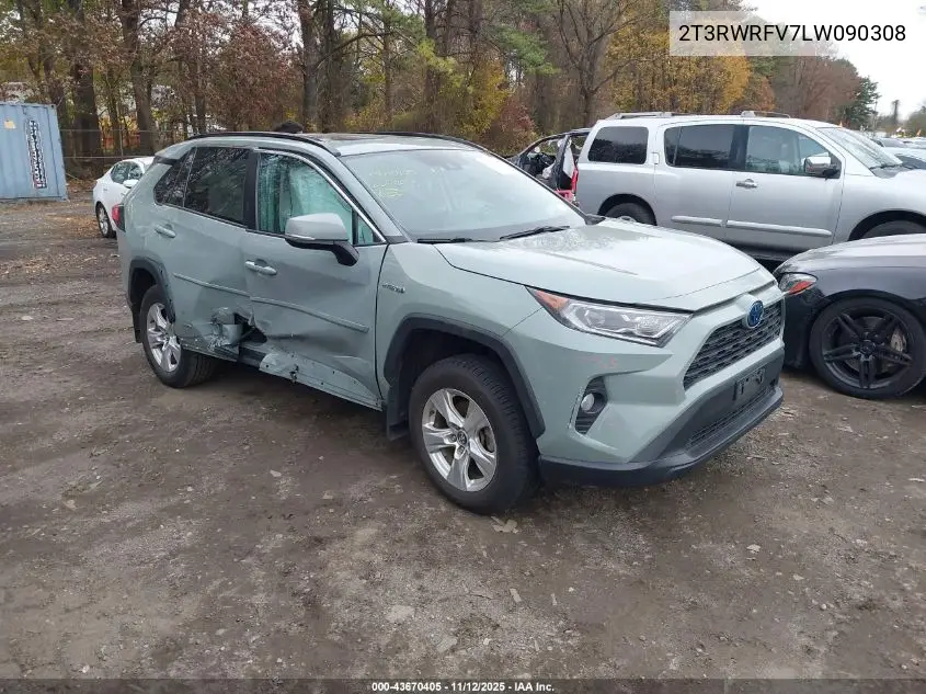 2T3RWRFV7LW090308 2020 Toyota Rav4 Hybrid Xle