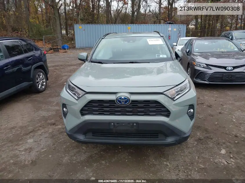 2T3RWRFV7LW090308 2020 Toyota Rav4 Hybrid Xle