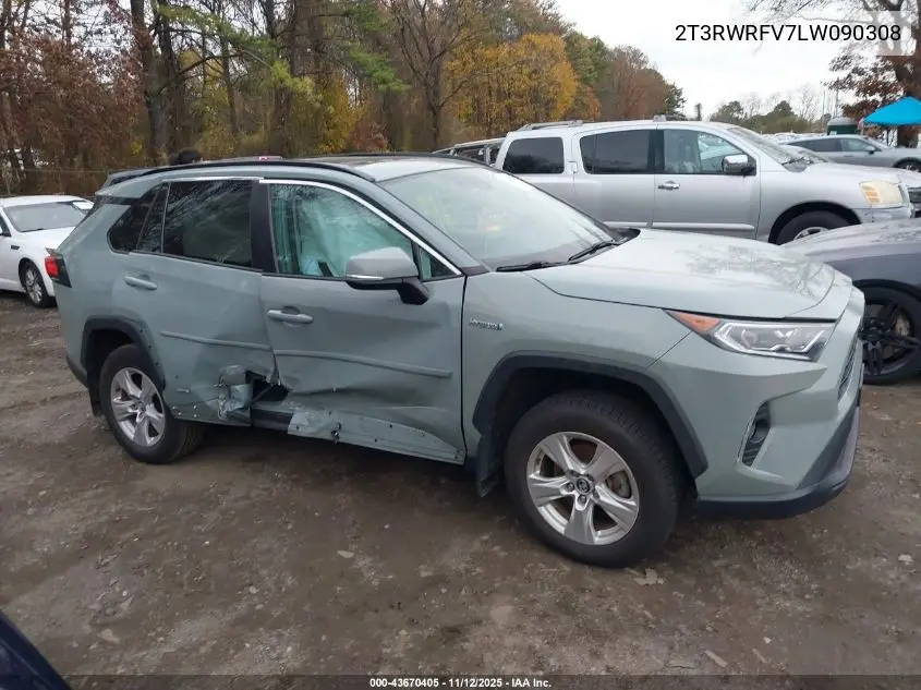 2T3RWRFV7LW090308 2020 Toyota Rav4 Hybrid Xle