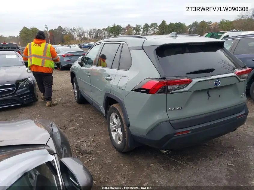 2T3RWRFV7LW090308 2020 Toyota Rav4 Hybrid Xle