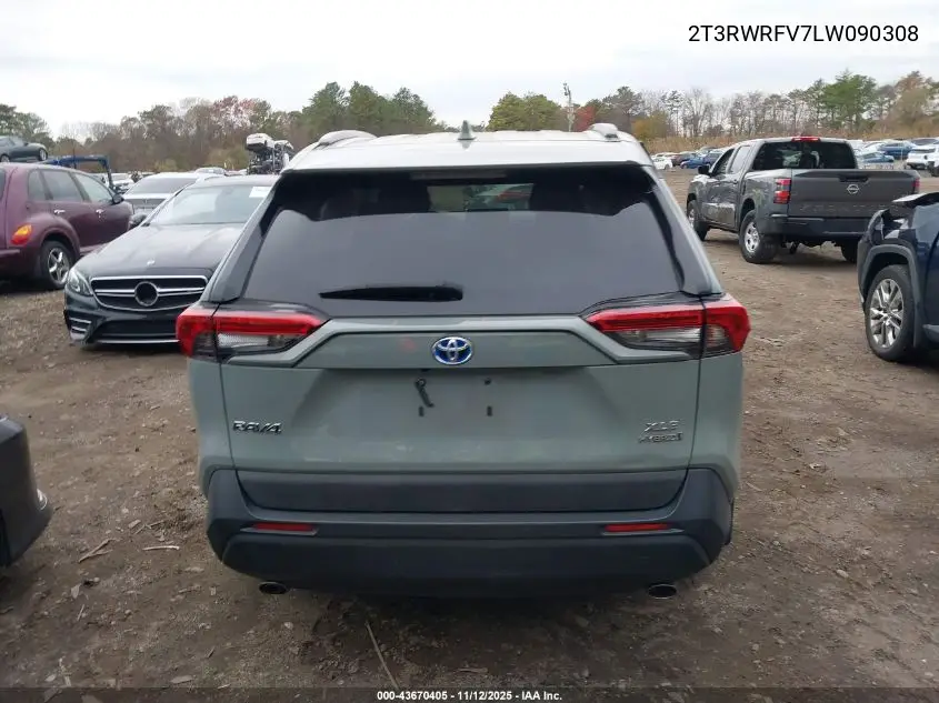 2T3RWRFV7LW090308 2020 Toyota Rav4 Hybrid Xle