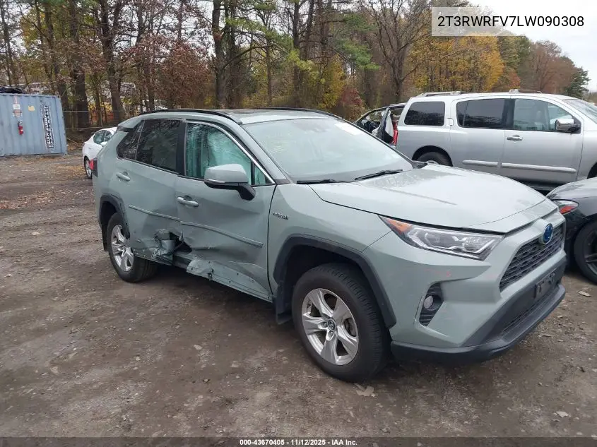 2T3RWRFV7LW090308 2020 Toyota Rav4 Hybrid Xle