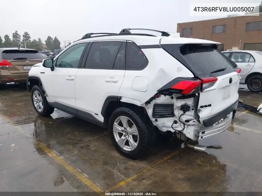 4T3R6RFV8LU005007 2020 Toyota Rav4 Hybrid Xle