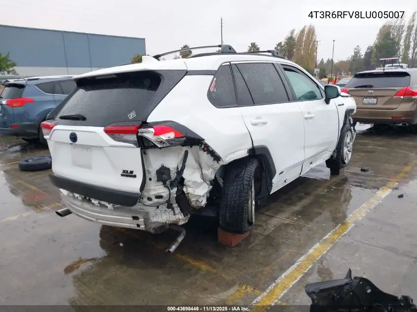 4T3R6RFV8LU005007 2020 Toyota Rav4 Hybrid Xle