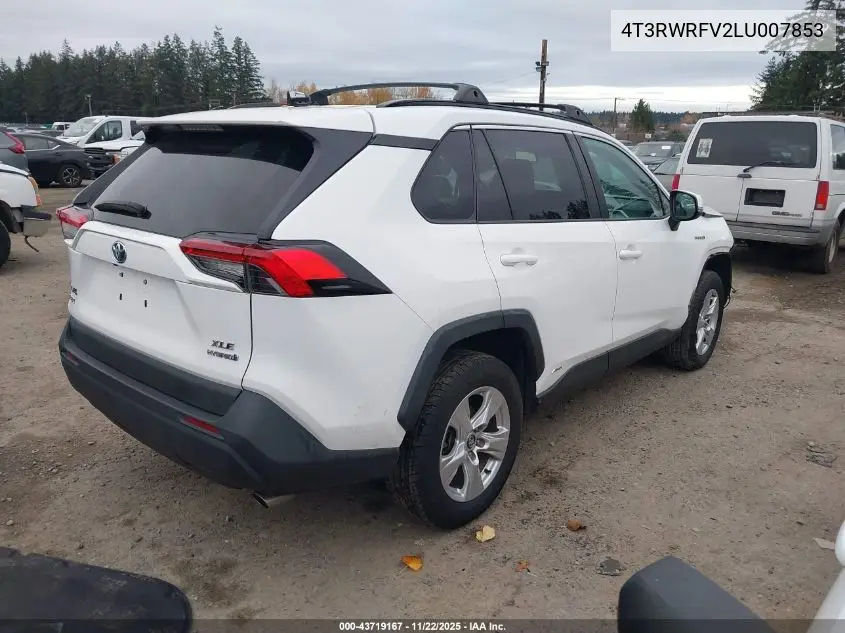 4T3RWRFV2LU007853 2020 Toyota Rav4 Hybrid Xle
