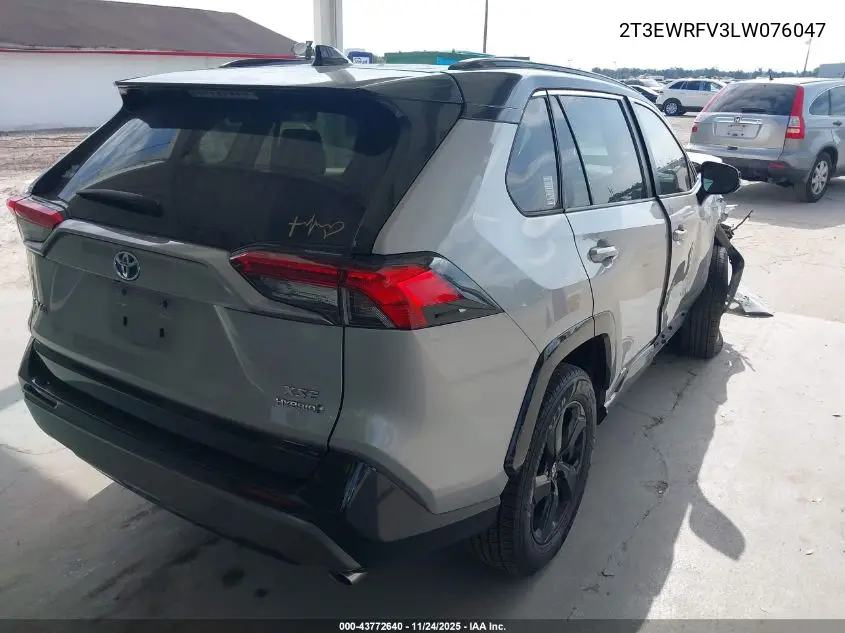 2T3EWRFV3LW076047 2020 Toyota Rav4 Hybrid Xse