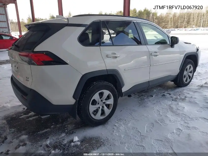 JTMF1RFV7LD067920 2020 Toyota Rav4 Le