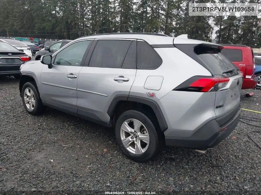 2T3P1RFV5LW103658 2020 Toyota Rav4 Xle