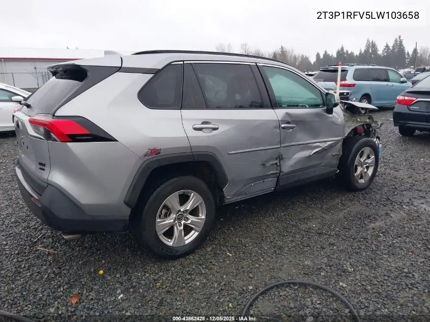 2T3P1RFV5LW103658 2020 Toyota Rav4 Xle