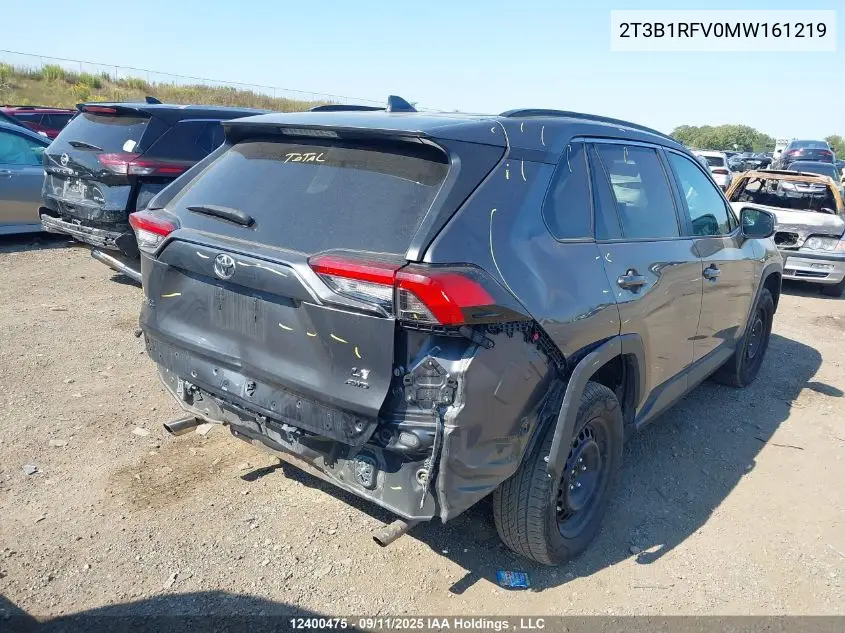 2T3B1RFV0MW161219 2021 Toyota Rav4 Le