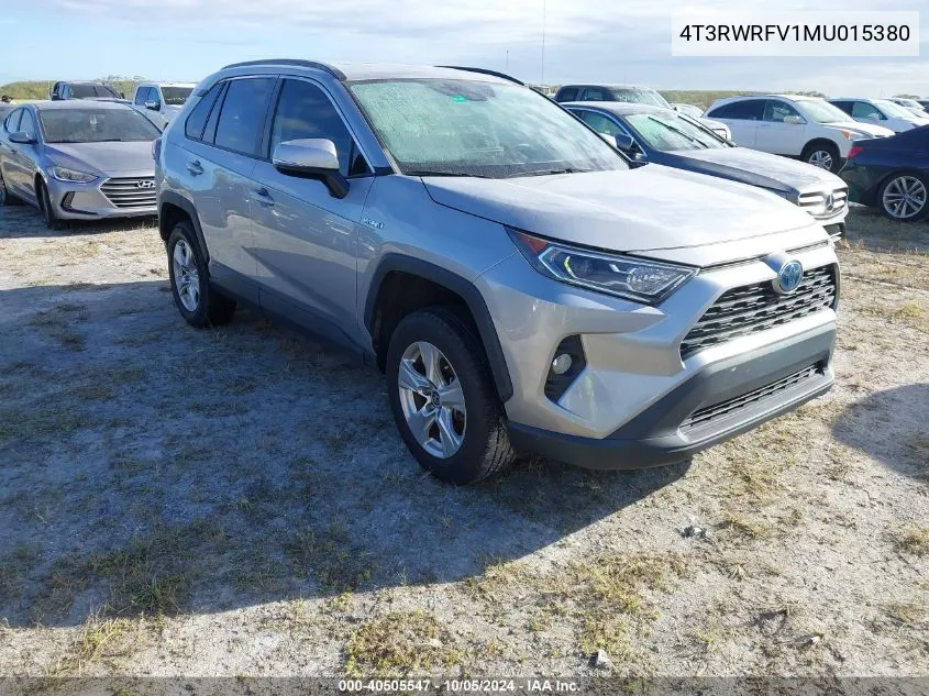 4T3RWRFV1MU015380 2021 Toyota Rav4 Hybrid Xle