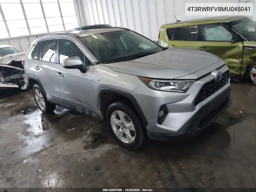 4T3RWRFV8MU045041 2021 Toyota Rav4 Hybrid Xle