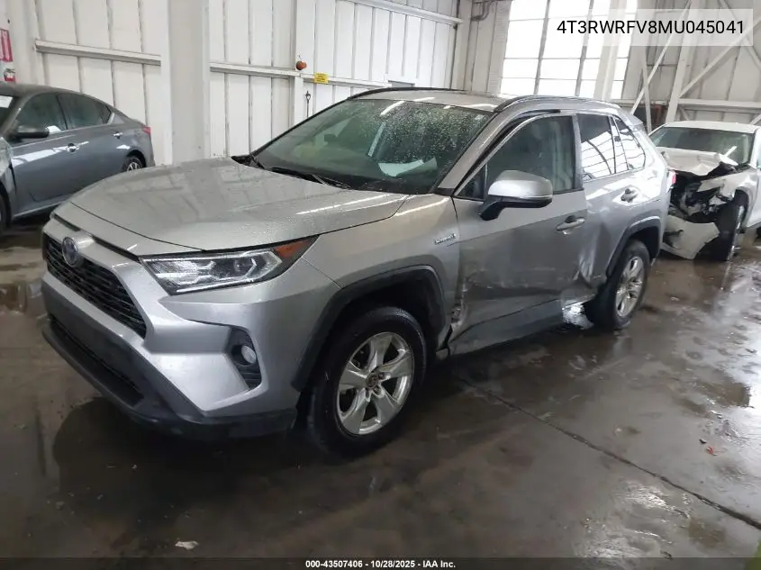 4T3RWRFV8MU045041 2021 Toyota Rav4 Hybrid Xle