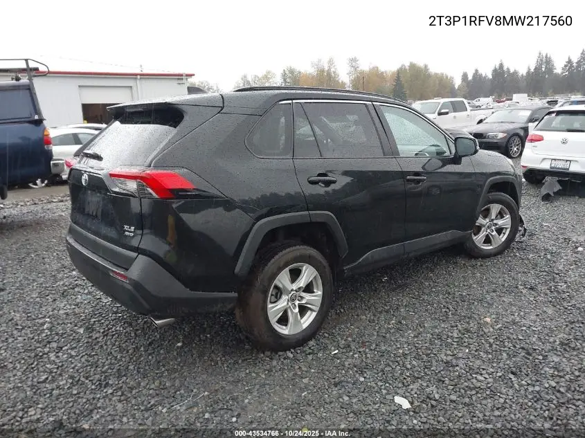 2T3P1RFV8MW217560 2021 Toyota Rav4 Xle