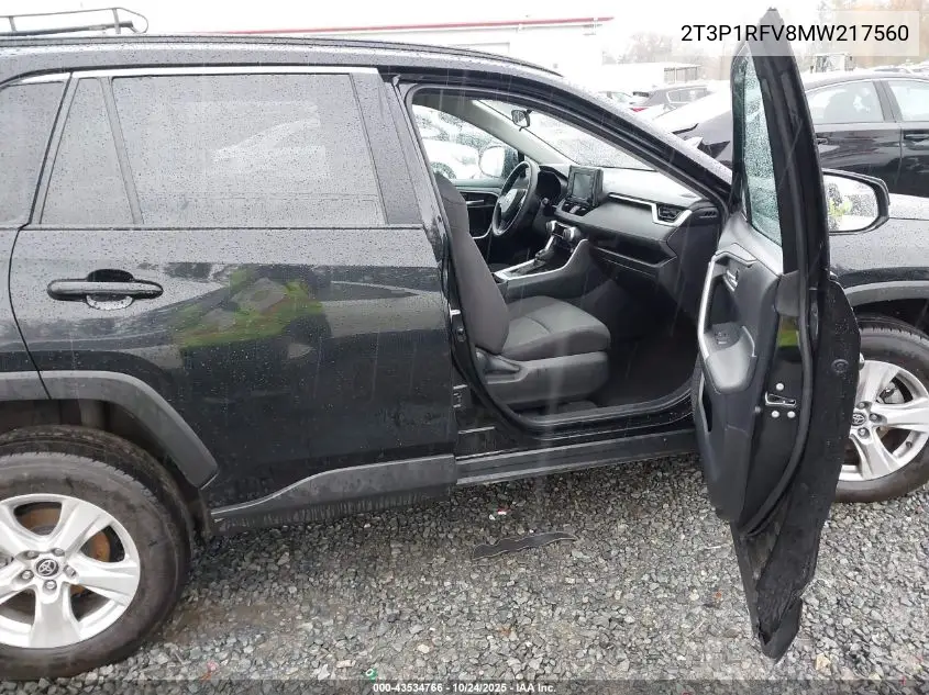 2T3P1RFV8MW217560 2021 Toyota Rav4 Xle