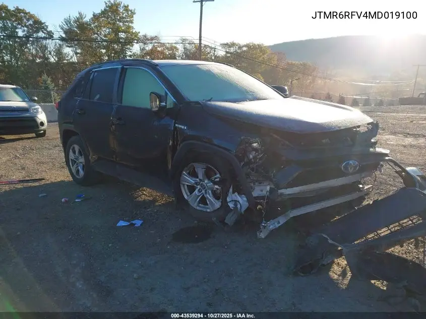 JTMR6RFV4MD019100 2021 Toyota Rav4 Hybrid Xle