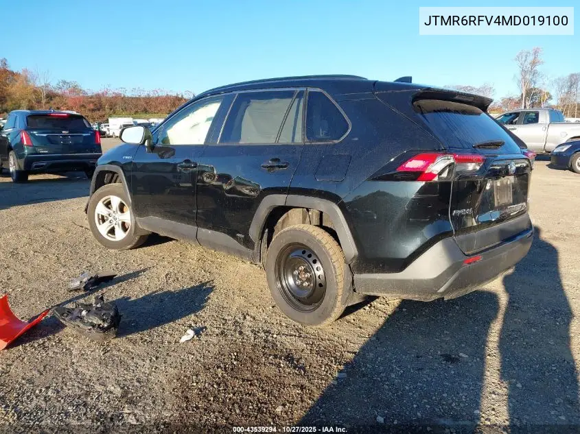 JTMR6RFV4MD019100 2021 Toyota Rav4 Hybrid Xle