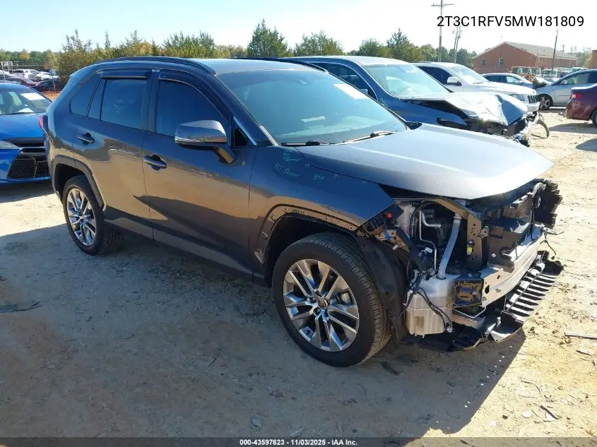 2T3C1RFV5MW181809 2021 Toyota Rav4 Xle Premium