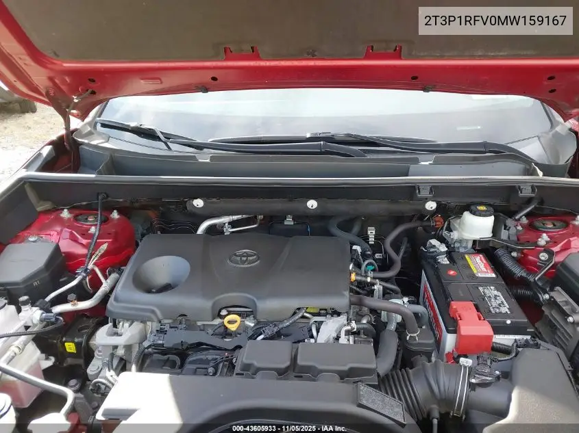 2T3P1RFV0MW159167 2021 Toyota Rav4 Xle