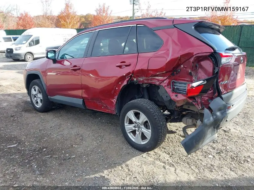 2T3P1RFV0MW159167 2021 Toyota Rav4 Xle