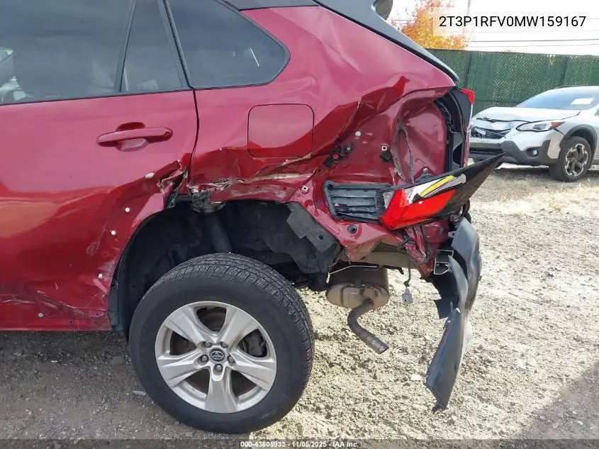 2T3P1RFV0MW159167 2021 Toyota Rav4 Xle