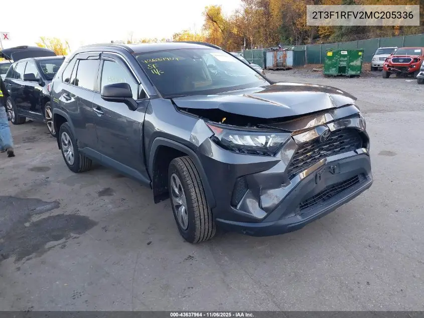 2T3F1RFV2MC205336 2021 Toyota Rav4 Le