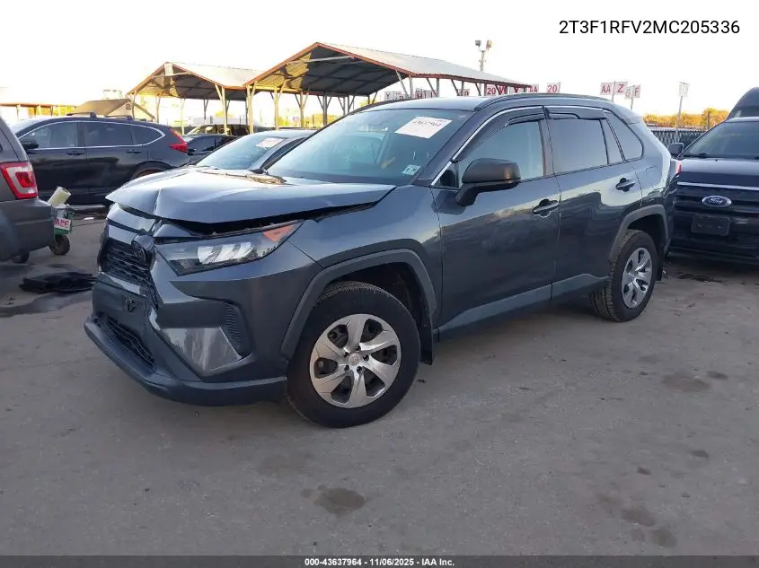 2T3F1RFV2MC205336 2021 Toyota Rav4 Le