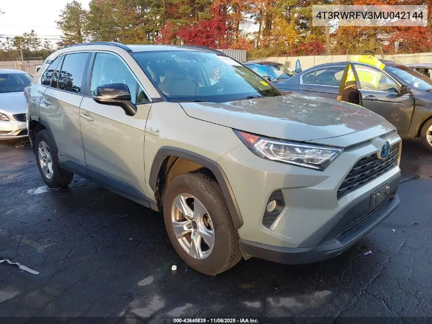 4T3RWRFV3MU042144 2021 Toyota Rav4 Hybrid Xle