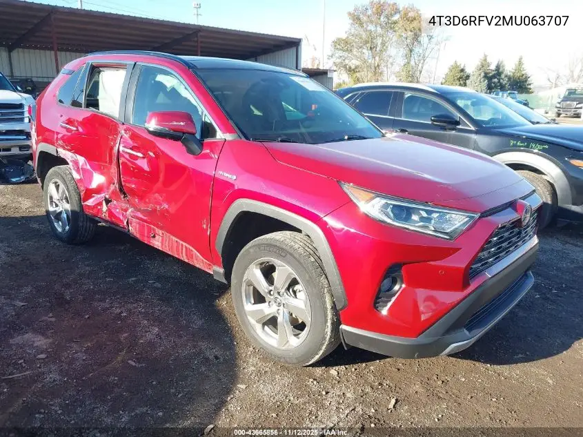 4T3D6RFV2MU063707 2021 Toyota Rav4 Limited