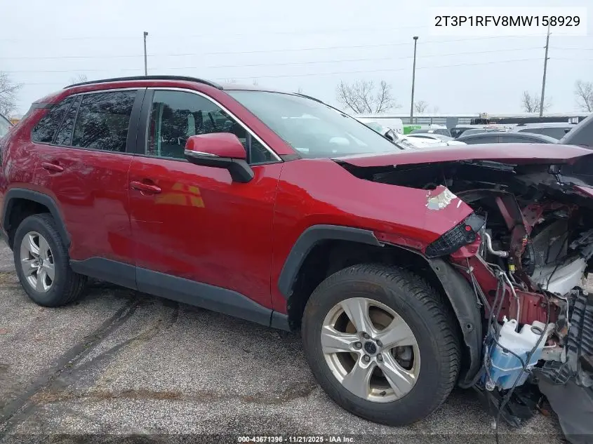 2T3P1RFV8MW158929 2021 Toyota Rav4 Xle