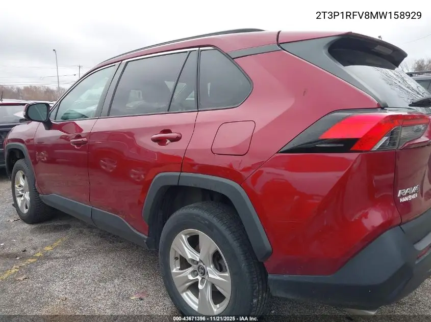2T3P1RFV8MW158929 2021 Toyota Rav4 Xle