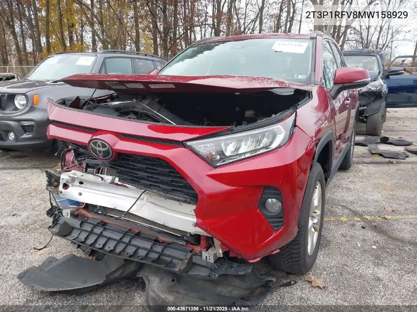 2T3P1RFV8MW158929 2021 Toyota Rav4 Xle