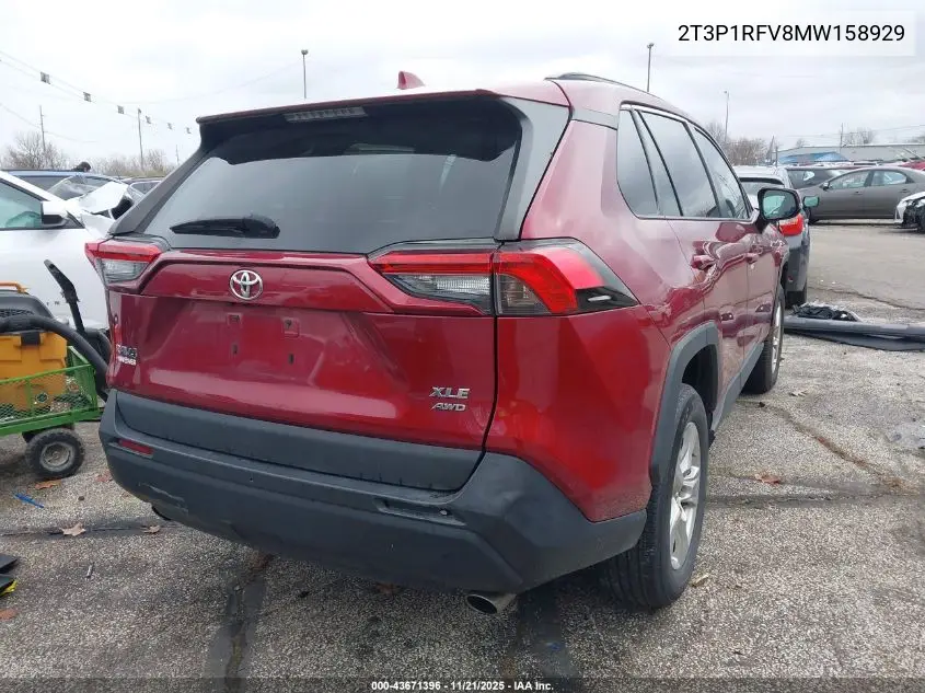 2T3P1RFV8MW158929 2021 Toyota Rav4 Xle