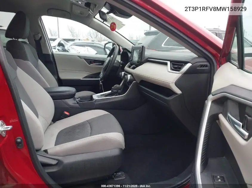 2T3P1RFV8MW158929 2021 Toyota Rav4 Xle