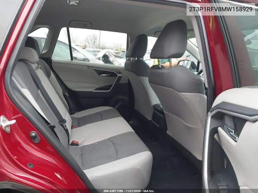 2T3P1RFV8MW158929 2021 Toyota Rav4 Xle