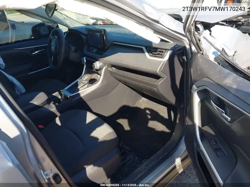 2T3W1RFV7MW170243 2021 Toyota Rav4 Xle