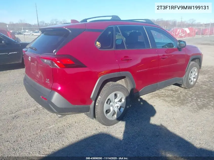 2T3F1RFV9MW199131 2021 Toyota Rav4 Le