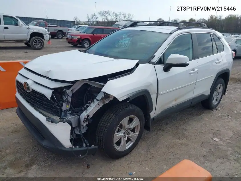 2T3P1RFV0MW215446 2021 Toyota Rav4 Xle