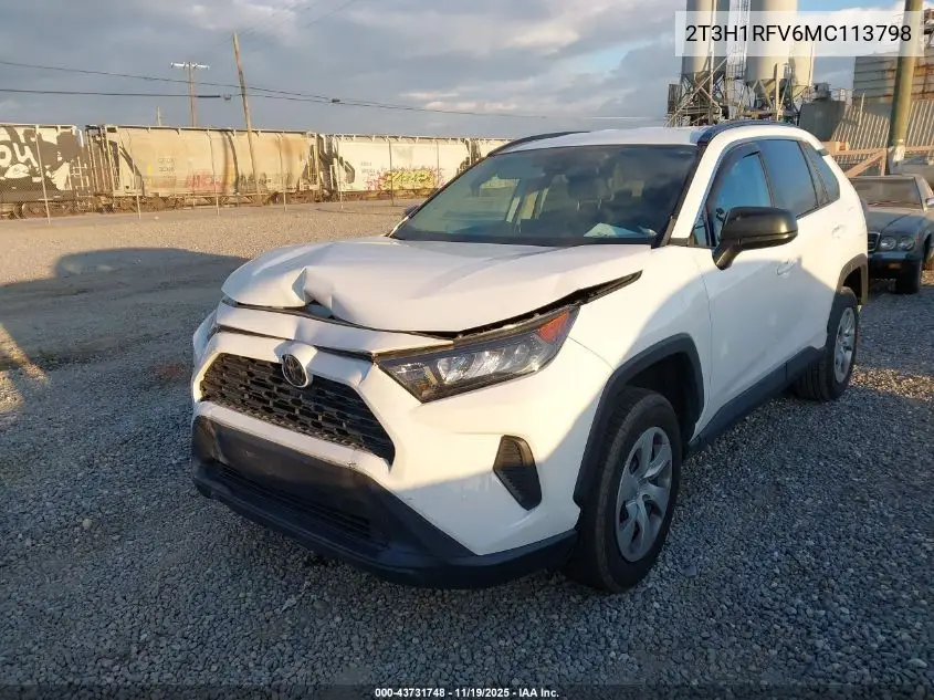 2T3H1RFV6MC113798 2021 Toyota Rav4 Le
