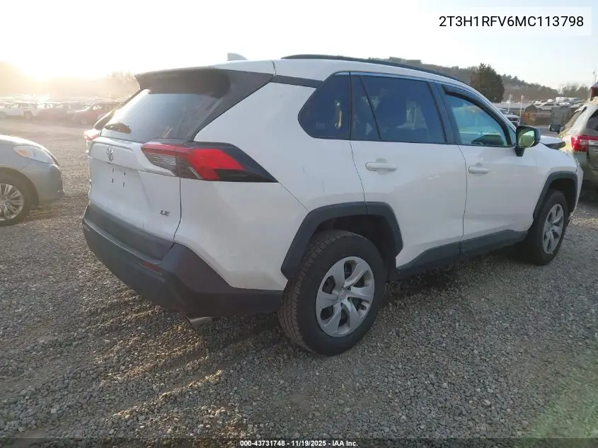 2T3H1RFV6MC113798 2021 Toyota Rav4 Le