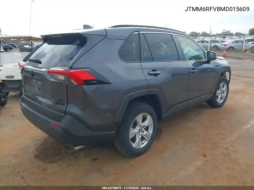 JTMM6RFV8MD015609 2021 Toyota Rav4 Hybrid Le