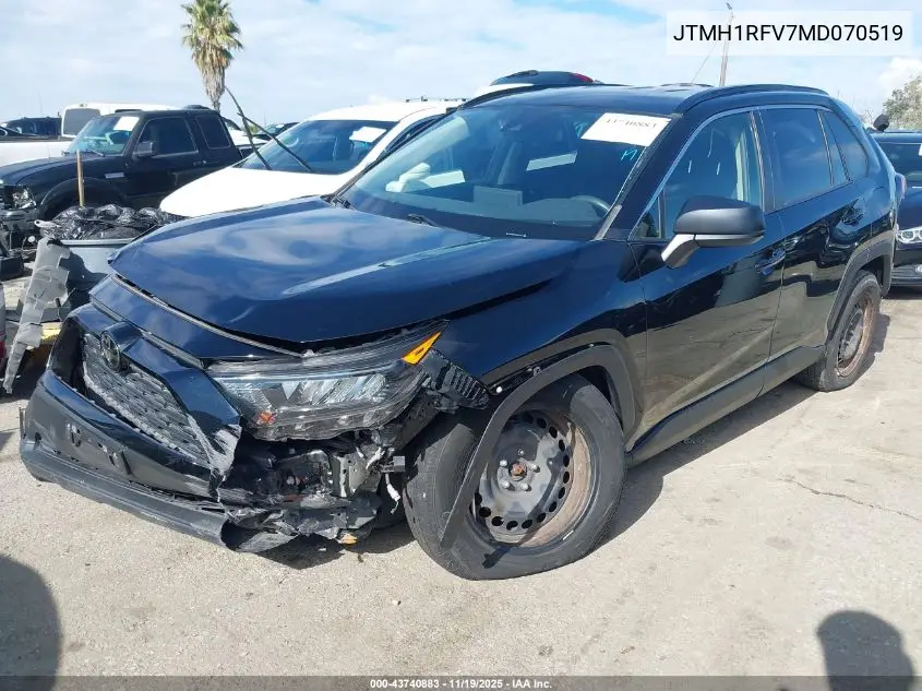JTMH1RFV7MD070519 2021 Toyota Rav4 Le