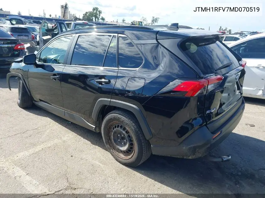 JTMH1RFV7MD070519 2021 Toyota Rav4 Le