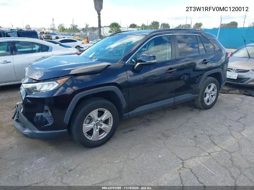 2T3W1RFV0MC120012 2021 Toyota Rav4 Xle