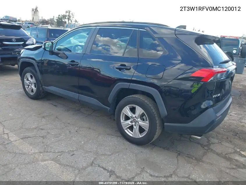 2T3W1RFV0MC120012 2021 Toyota Rav4 Xle